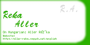 reka aller business card